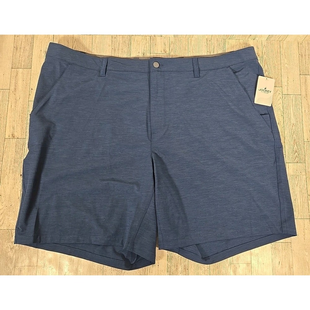 Jockey Shorts Mens 46 Ever Active Blue Heather UPF 50 4-Way Stretch NEW
